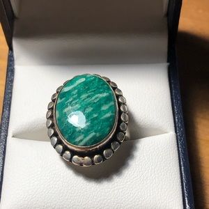 Amazonite sterling ring